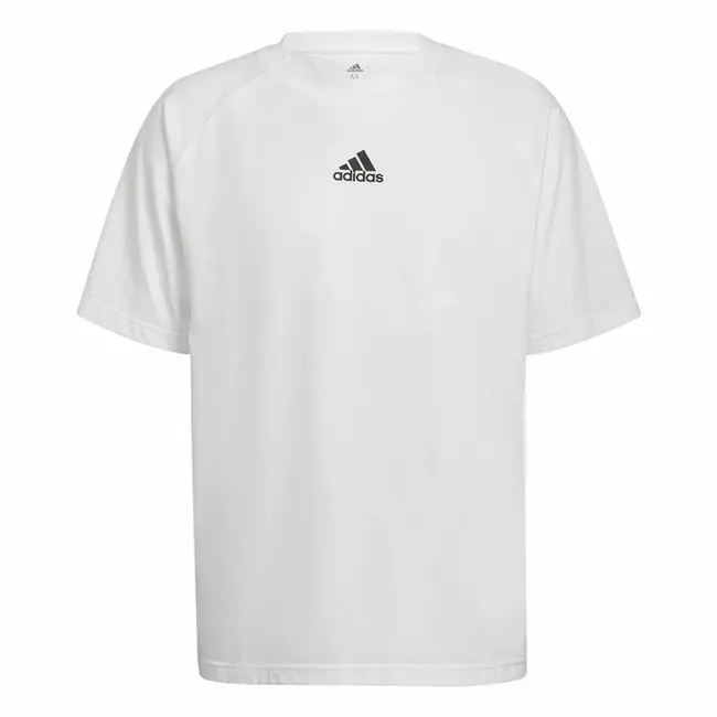 Bluzë për meshkuj me mëngë të shkurtra Adidas Essentials Brandlove White, Madhësia: L