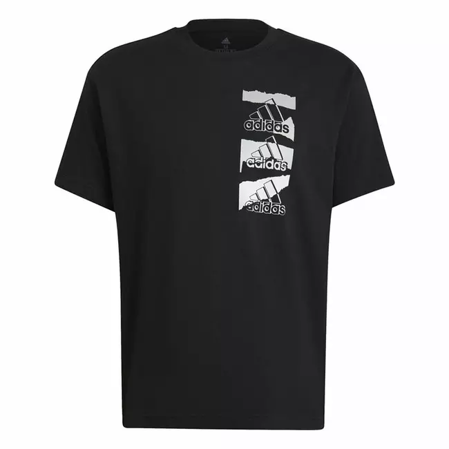 Men’s Short Sleeve T-Shirt Adidas Essentials Brandlove Black, Size: M