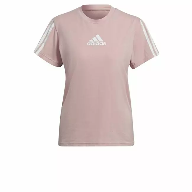 Bluzë femrash me mëngë të shkurtra rozë Adidas Aeroready e krijuar për stërvitje, Madhësia: L