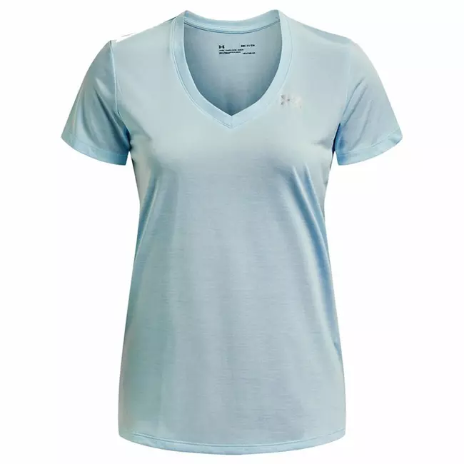 Women’s Short Sleeve T-Shirt Under Armour Tech Twist Light Blue, Size: S