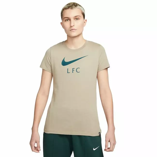 Bluzë femrash me mëngë të shkurtra Nike Liverpool FC Brown, Madhësia: L