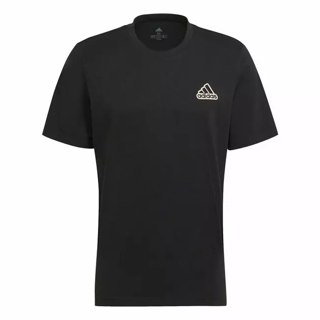 Bluzë për meshkuj me mëngë të shkurtra Adidas Essentials Feel Comfy E zezë, Madhësia: L