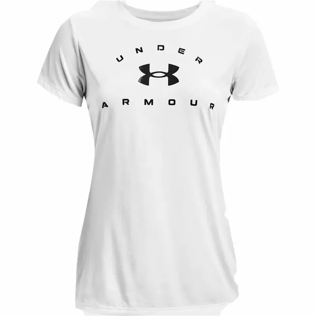 Women’s Short Sleeve T-Shirt Under Armour Tech Solid White, Size: XS