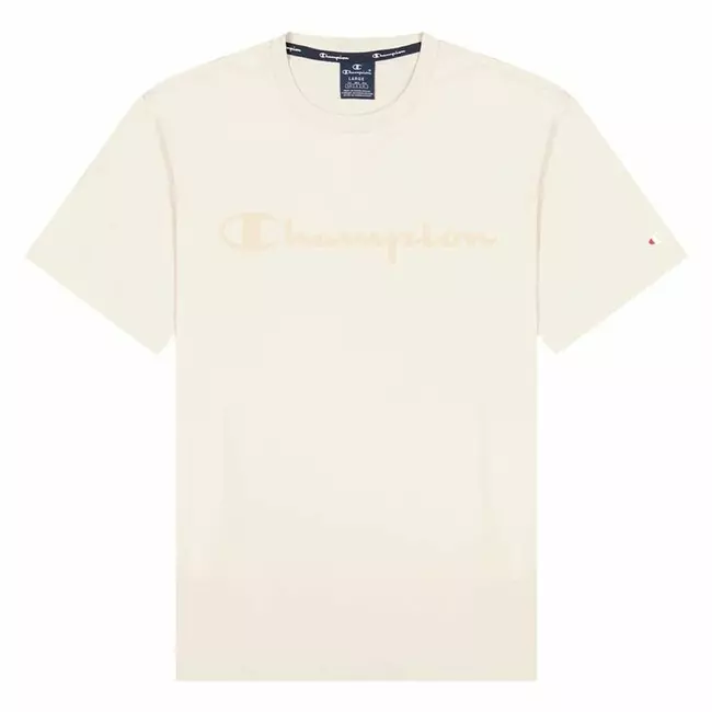 Short Sleeve T-Shirt Champion Crewneck T-Shirt M Beige, Size: XL
