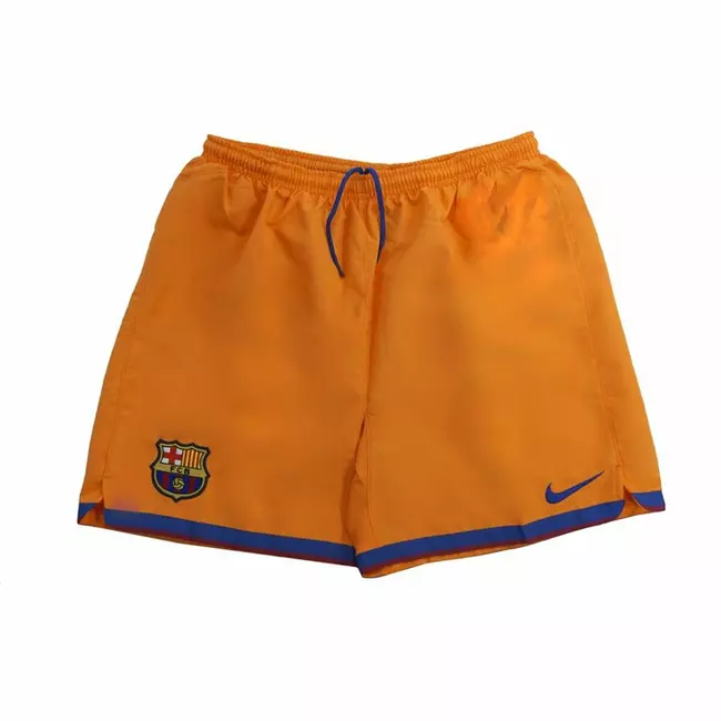 Pantallona të shkurtra sportive për fëmijë Kit i tretë Nike FC Barcelona 07/08 Football Portokalli, Madhësia: 13-15 vjet