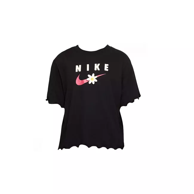 Short Sleeve T-Shirt TEE ENERGY BOXY FRILLY  Nike DO1351 Black, Size: M