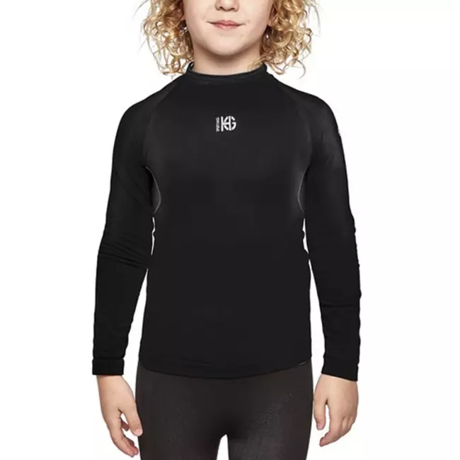 Children's Thermal T-shirt Sport Hg Eleven Black, Size: XL