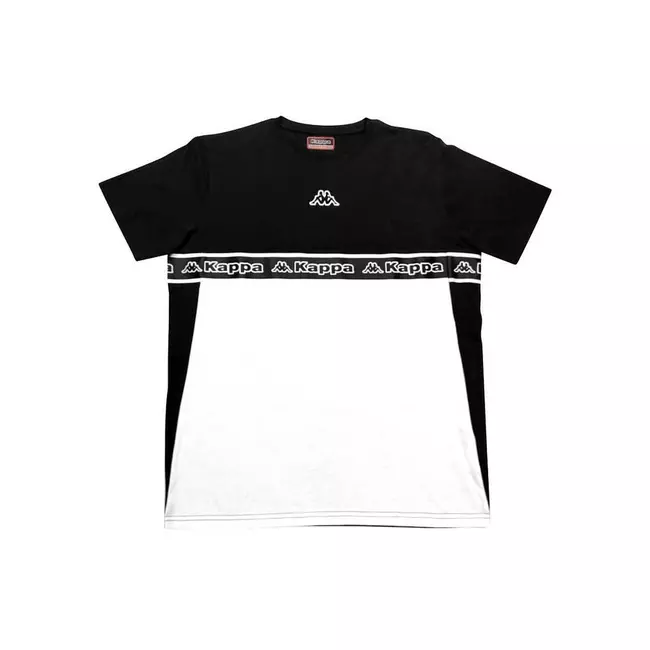 Men’s Short Sleeve T-Shirt Kappa 31154XW A10 Black, Size: XL