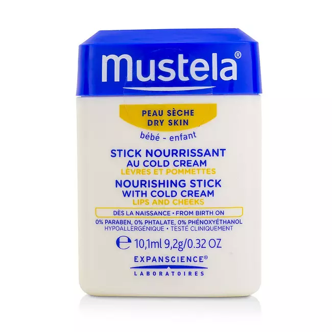 Krem hidratues dhe qetësues për fëmijë Mustela - për buzët dhe faqet (10 ml)
