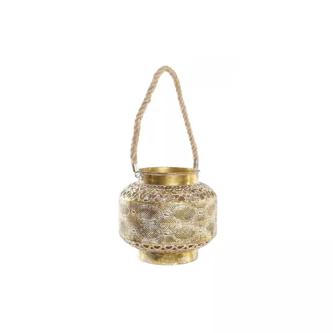 Lantern DKD Home Decor Aged finish Crystal Golden Metal (26,5 x 26,5 x 22 cm)