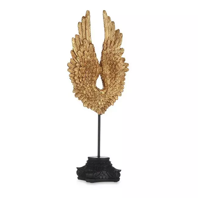 Decorative Figure Golden Angel Wings polyresin (10 x 43 x 17,5 cm)