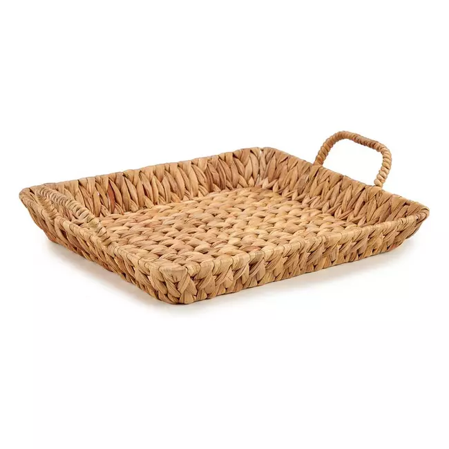 Centerpiece With handles Metal Brown Water hyacinth (31,5 x 10 x 43,5 cm)