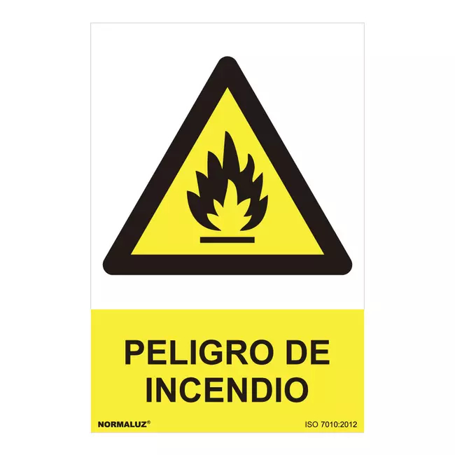 Sign Normaluz Peligro de incendio PVC (30 x 40 cm)