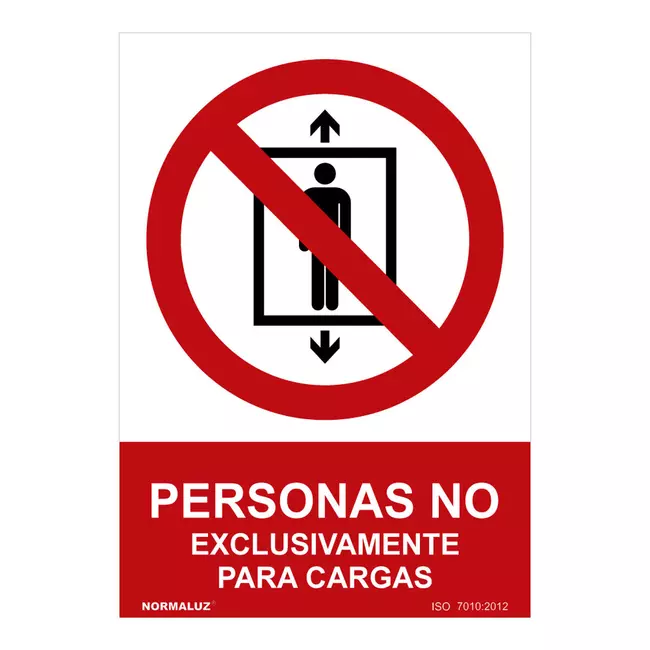 Sign Normaluz Personas no, exclusivamente para cargas PVC (30 x 40 cm)