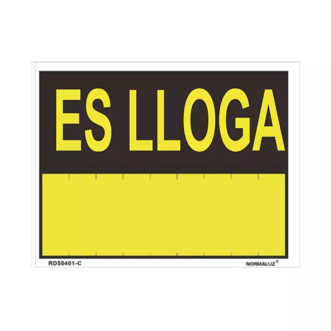 Sign Normaluz Es lloga PVC (35 x 45 cm)
