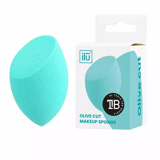 Make-up Sponge Ilū Olive Cut Turquoise