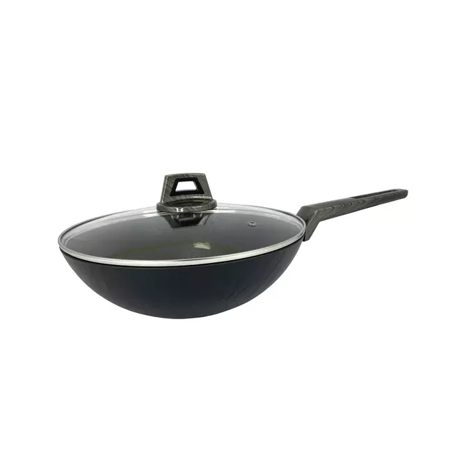Deep frying pan with Rockstone lid