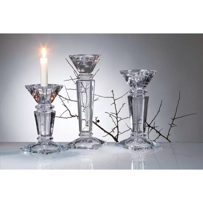 Crystal candlestick, with design